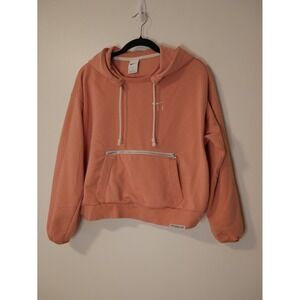 Nike Dri-FIT Standard Issue Fleece Hoodie Peach Pullover Women's Medium